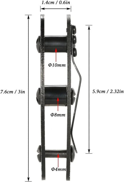 Alumínium ötvözetből készült összecsukható kulcstartó